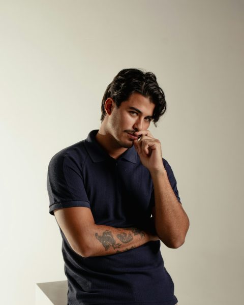 Navy Pique Polo