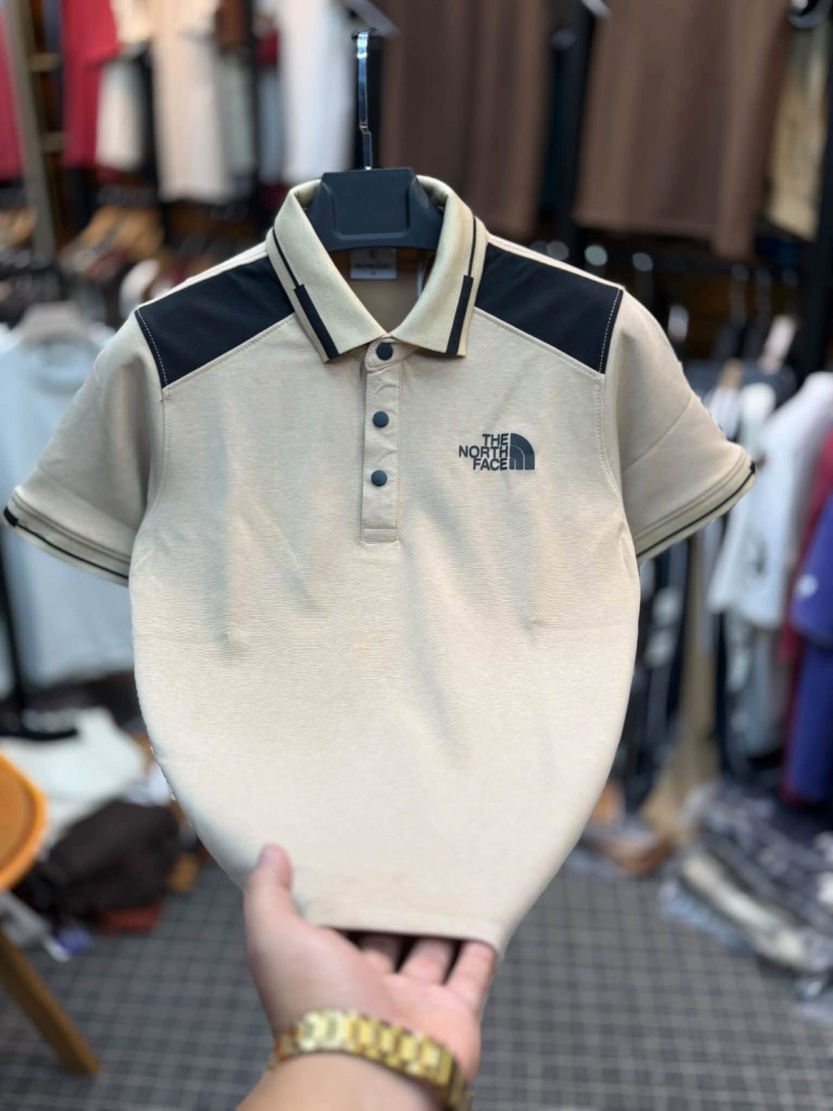 Contrast Shoulder Polo Shirt - Image 2